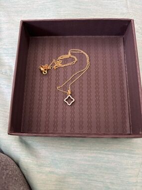 David Yurman diamond gold and Silver Pendant Necklace
